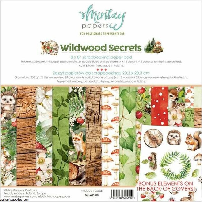Mintay Wildwood Secrets 8x8 Inch Scrapbooking Paper Pad