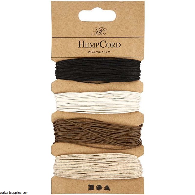Natural Hemp Cord .5mm Brown Harmony Assorted 4 Pack Natural Hemp Cord .5mm Brown Harmony Assorted 4 Pack