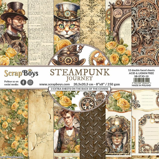 Steampunk Journey 8x8 Inch Pap