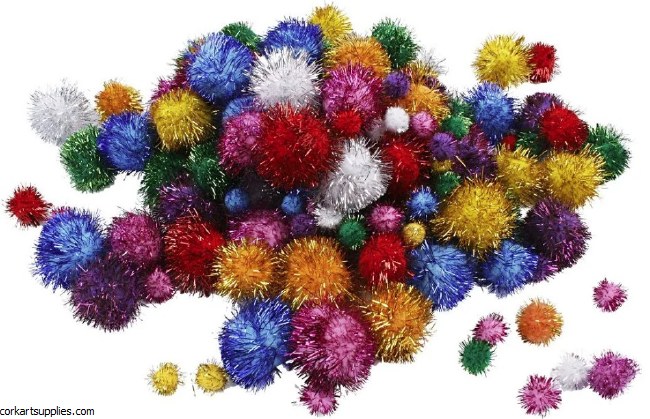 Pom Poms Glitter D15-40mm 62g