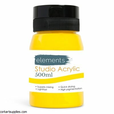 Elements Acrylic 500ml Med Yellow