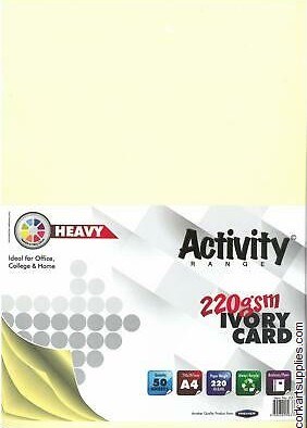 A4 Card 220gm 50pk Ivory