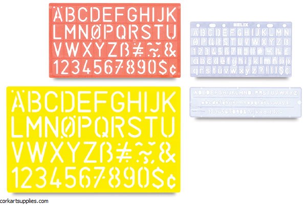 Stencil Letters Guides 4pk