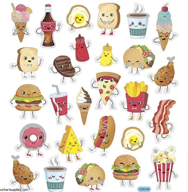 Sticker Sheet Fast Food