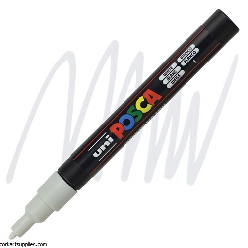 Posca PC-3M Fine Bullet Tip .9-1.3mm White Posca PC-3M Fine Bullet Tip .9-1.3mm White