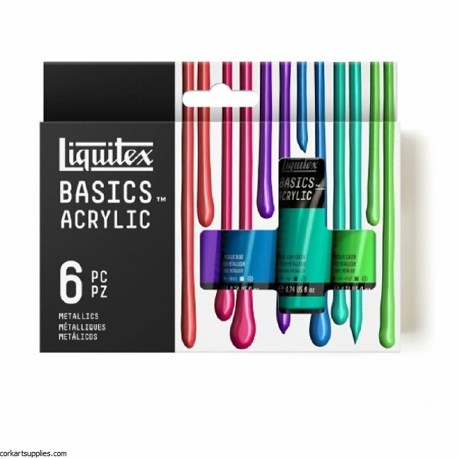Liquitex Basics Acrylic Metallic 6x22ml