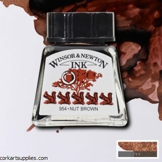 Winsor & Newton Ink 14ml Nut Brown