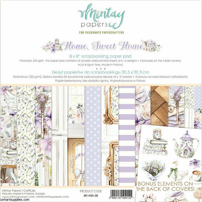 Home, Sweet Home 8x8 Inch Scrapbooking Paper Pad