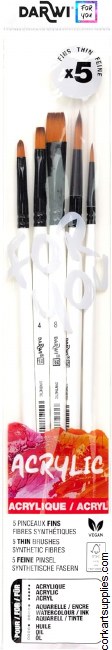 Darwi Brush Acrylic 5pk