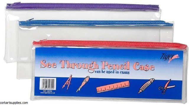 Pencil Case Clear PVC 12