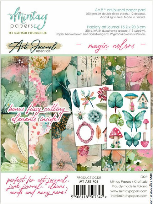 Mintay Art Journal Paper Pad 6x8 Inch Magic Colors