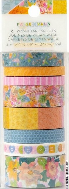 American Crafts Paige Evans Garden Shoppe Washi Tape Spools (8pcs)