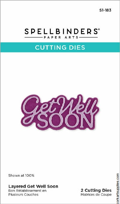 Spellbinders Essentially Yours Sentiments Etched Dies Layered Get Well Soon