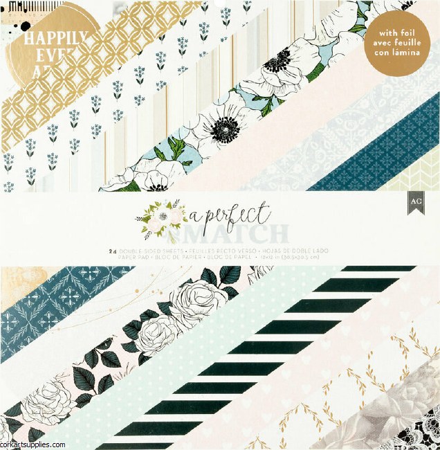 American Crafts A Perfect Match 12x12 Inch Paper Pad