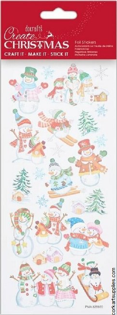 Stickers Foil Xmas Snowmen