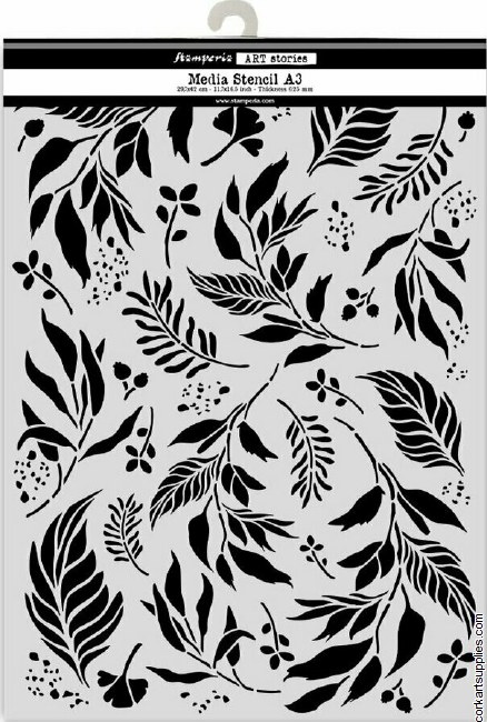 Stamperia Art Stories A3 Big Stencil Leaves