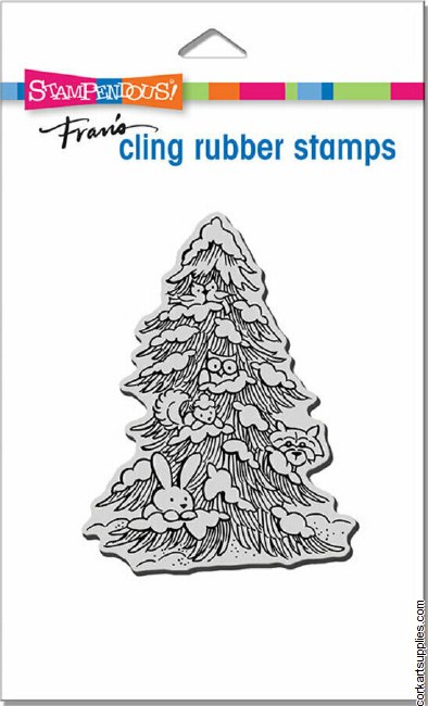 Stampendous Forest Christmas Cling Rubber Stamps