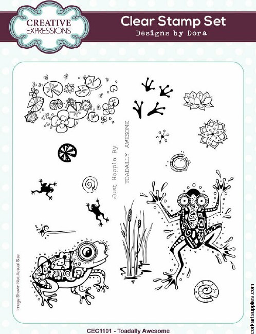 Creative Expressions Designs by Dora A5 Clear Stamp Toadally Awesome