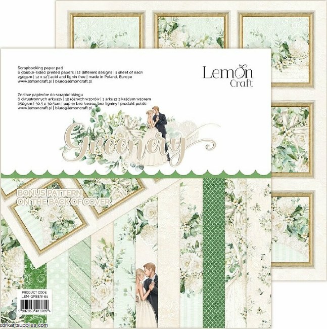 Greenery 12x12 Inch Paper Pad