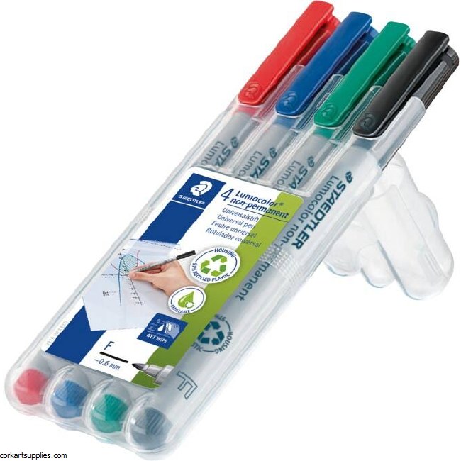 Lumocolor Fine Water-Soluble Assorted 4 Pack