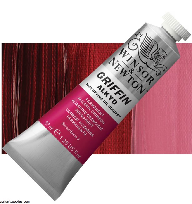 Griffin Alkyd Fast Drying Oil 37ml Permanent Alizarin Crimson