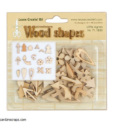 Wood Shapes Little Signs 48pk Wood Shapes Little Signs 48pk