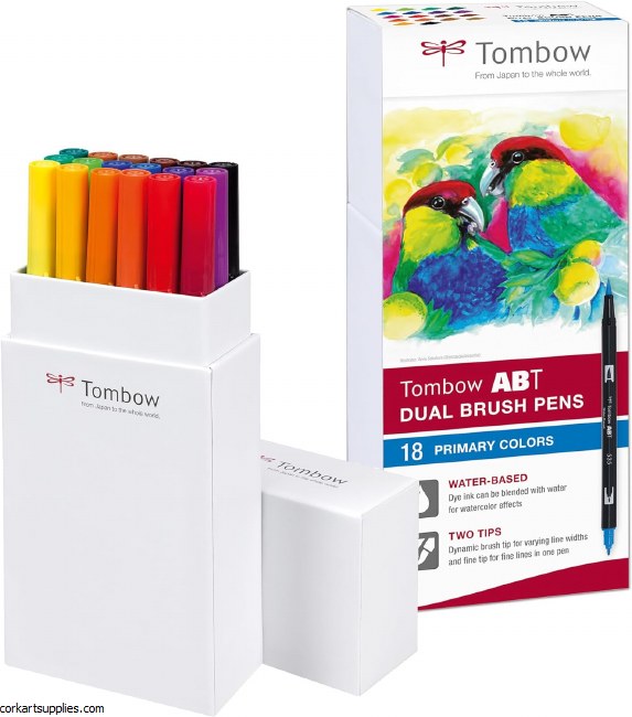 Tombow Brush Pen Primary 18pk