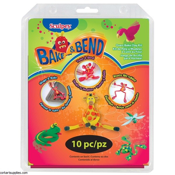 Sculpey Bake & Flex Clay 60ml 8/Pkg Assorted Colors Sculpey Bake & Flex Clay 60ml 8/Pkg Assorted Colors