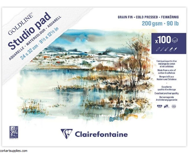 Goldline Watercolour Pad 90lb 9½x12½