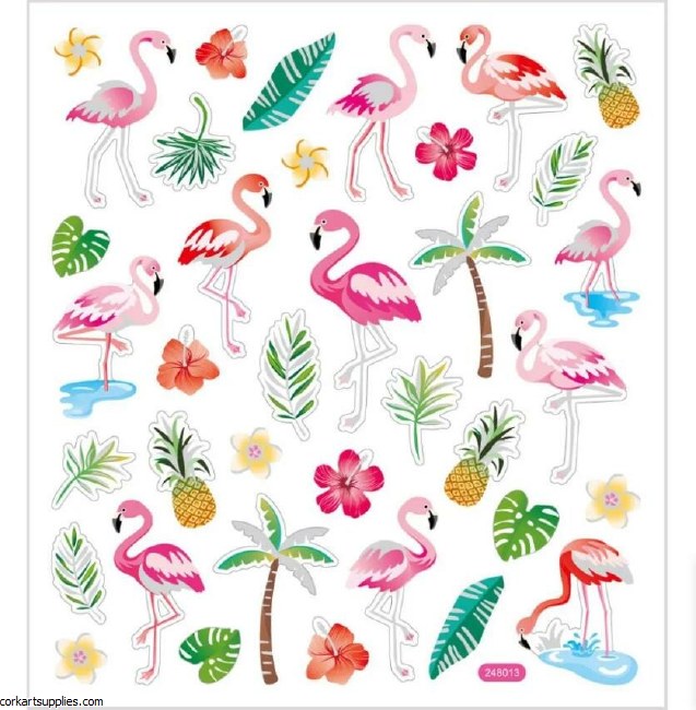 Sticker Sheet Flamingos