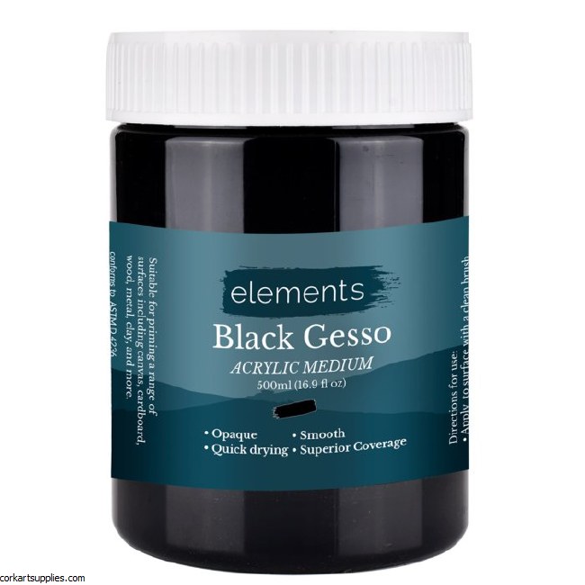Gesso Elements 500ml Black