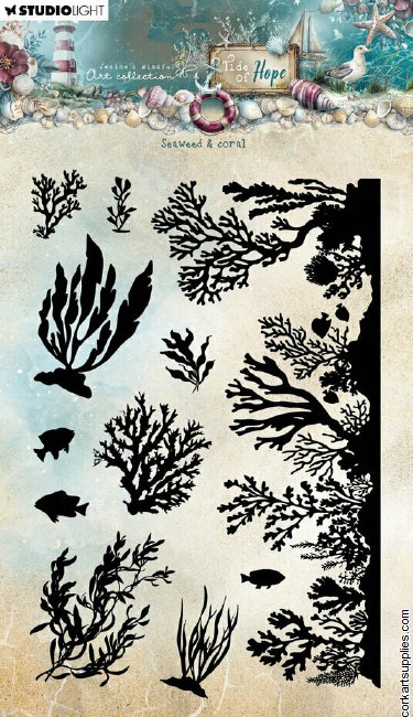 Studio Light Tide of Hope Clear Stamp Seaweed & Coral