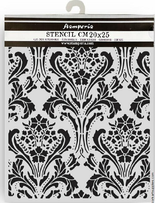 Stamperia Quiet Days Thick Stencil 20x25cm Baroque Tapestry