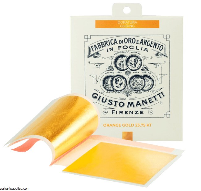 Genuine Transfer Gold Leaf 23 3/4 Carat - 25 Sheets Genuine Transfer Gold Leaf 23 3/4 Carat - 25 Sheets