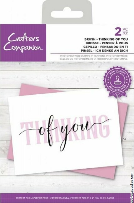 Crafter's Companion Brush Thinking Of You Clear Stamps (outlet)
