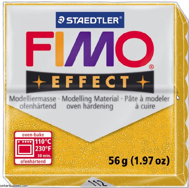 Fimo 57gm Effect Glitter Gold^