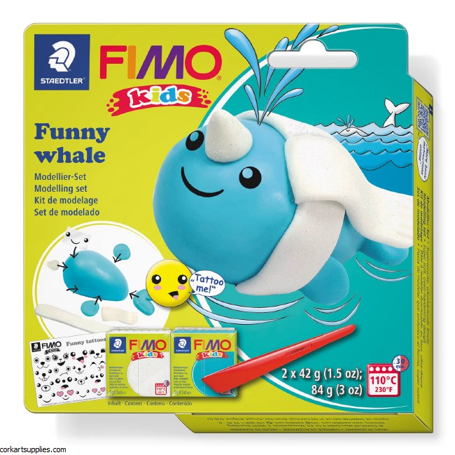 Fimo Set Kids Funny Whale^
