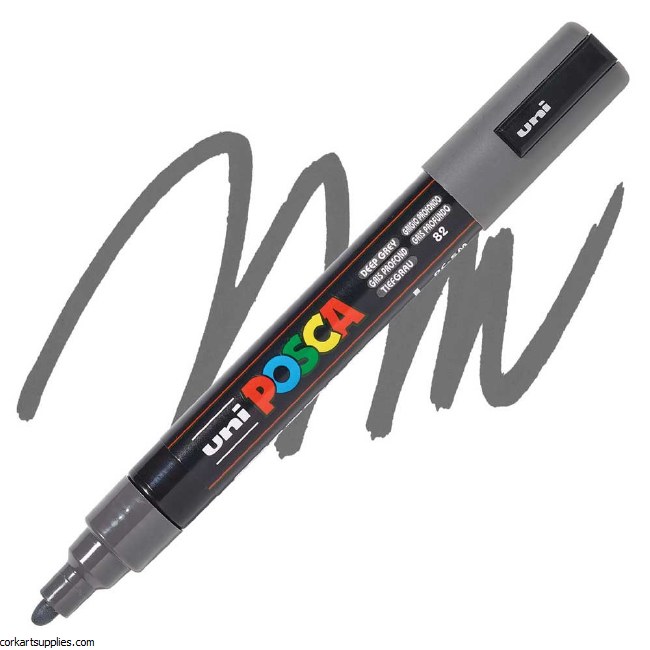 Posca PC-5M 2.5mm Deep Grey