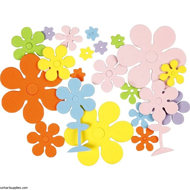 Foam Sticky Asst Flower 670pk