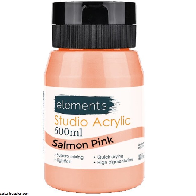 Elements Acrylic 500ml Salmon Pink
