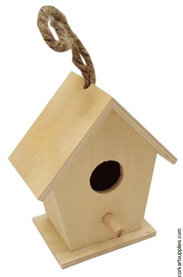 Bird House Wood Mini 8438