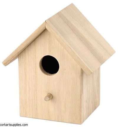 Bird House Wood Rect 8519