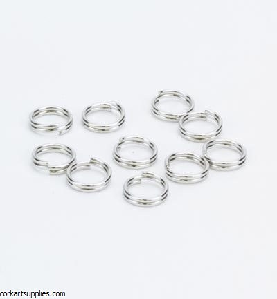 Jewellery Double Ring Silver 10pk