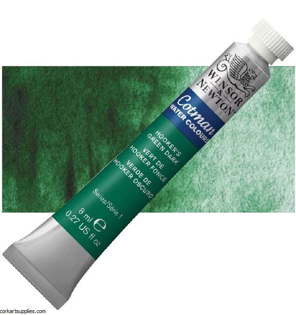 Cotman Watercolour 8ml Hooker's Green Dark