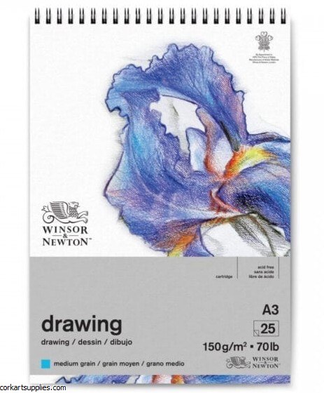 Drawing Pad A3 Spiral Med 150g