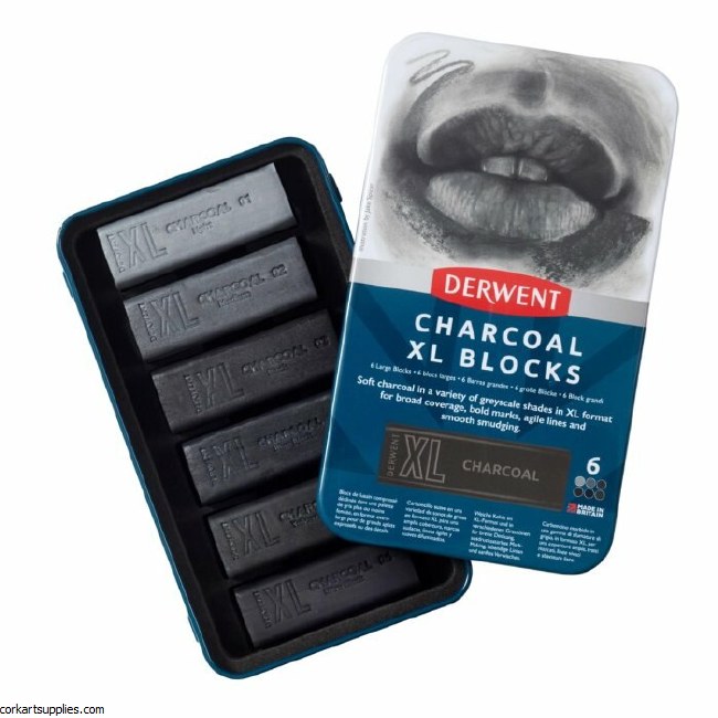 Derwent XL Charcoal 6pk Blocks