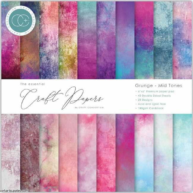 Papers 6x6 Craft Consortium Grunge Mid Tones