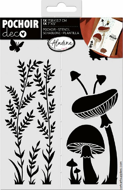 Aladine Stencil 18x13cm Herb Mushroom