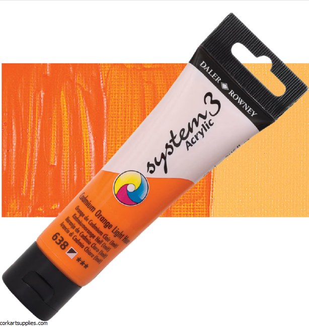 System 3 59ml Cadmium Orange Light Hue