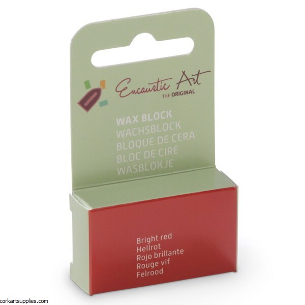 Encaustic Wax Block 43 Bright Red Mixer